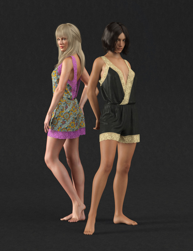 dForce Retro Romper for Genesis 8 Female(s) 