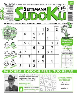 Settimana Sudoku N.814 – 19 Marzo 2021