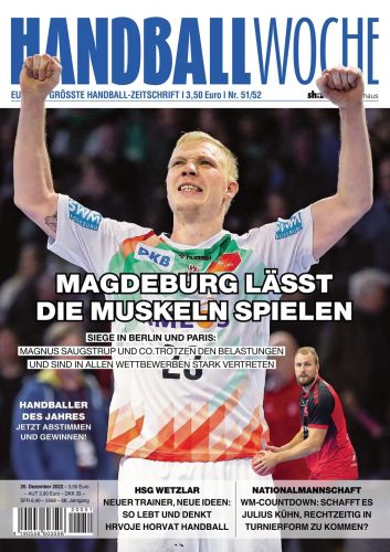 Cover: Handballwoche Magazin No 51-52 vom 20  Dezember 2022