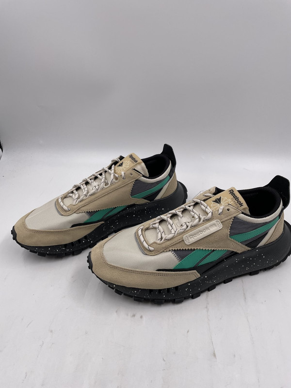 REEBOK CL LEGACY RUNNING SHOE TAN/GREEN/BLACK UNISEX 10.5 EUR 44 FY7465 |  MDG Sales, LLC