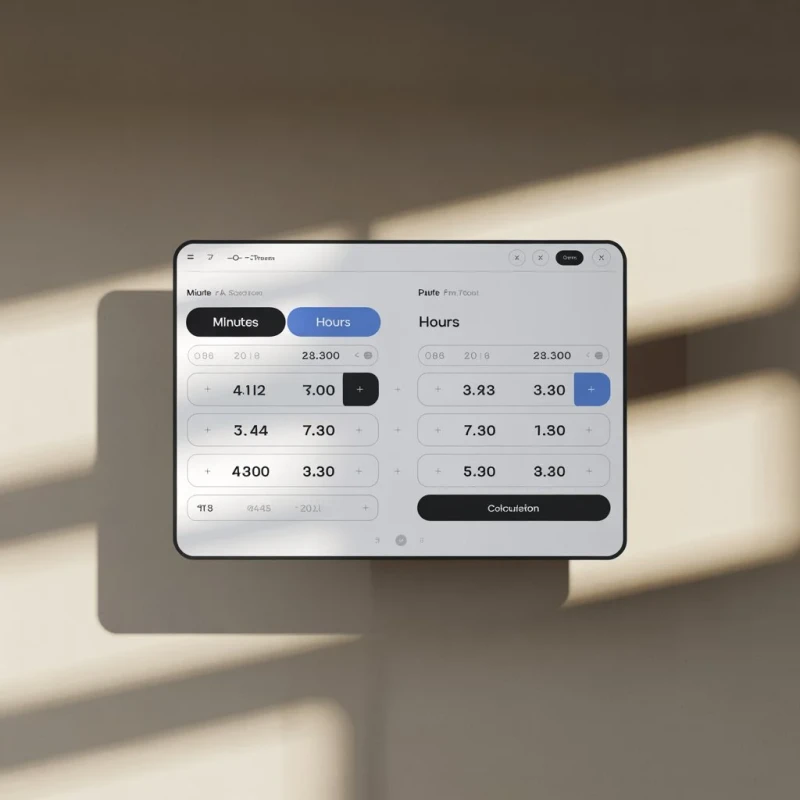 Minute to Hour Converter Tool Interface - Convert hours minutes easily