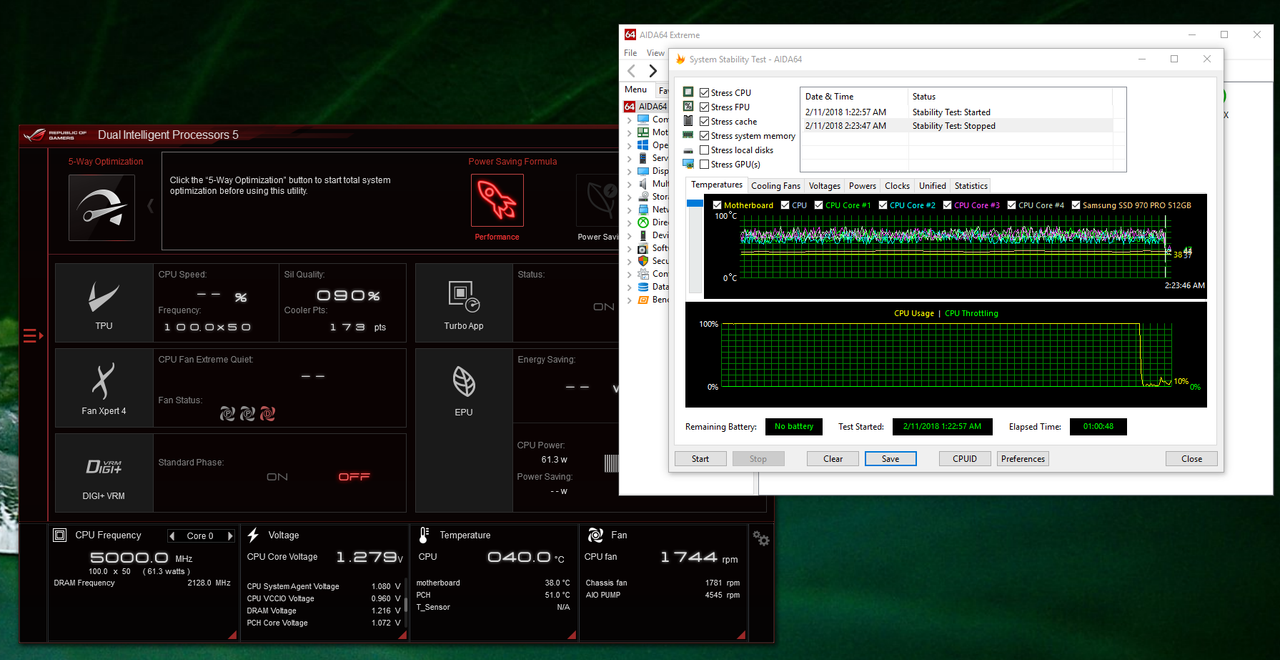 5G Stable @ 1.285V, after 1hr burn test