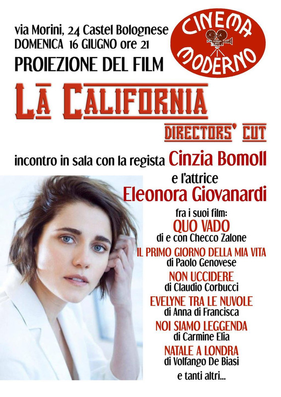 Proiezione speciale del film “La California” il 16 giugno al Cinema Moderno