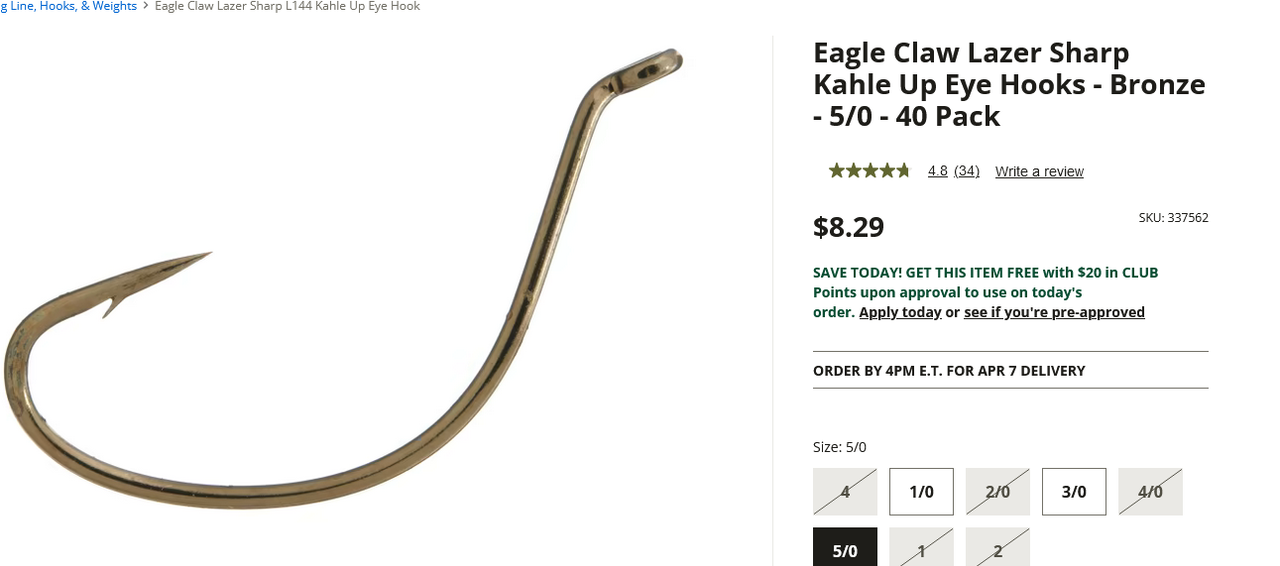 Screenshot 2025-04-03 at 11-58-03 Eagle Claw Lazer Sharp L144 Kahle Up Eye Hook