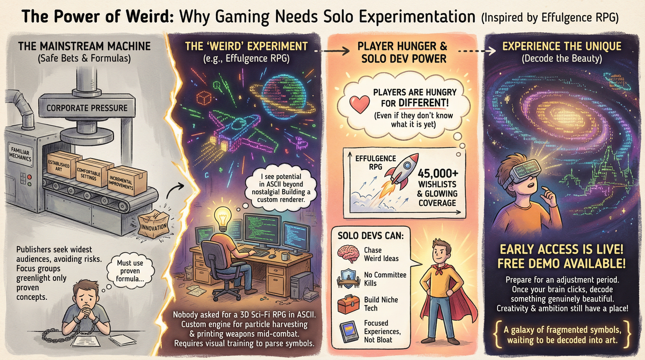 This Solo Dev Built an Entire 3D RPG Using Nothing But ASCII Characters and It Looks Absolutely Stunning 1 Retro computer text representing ASCII art graphics