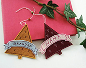 Personalised Felt Christmas Decorations