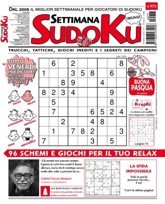 Settimana Sudoku N.973 - 5 Aprile 2024