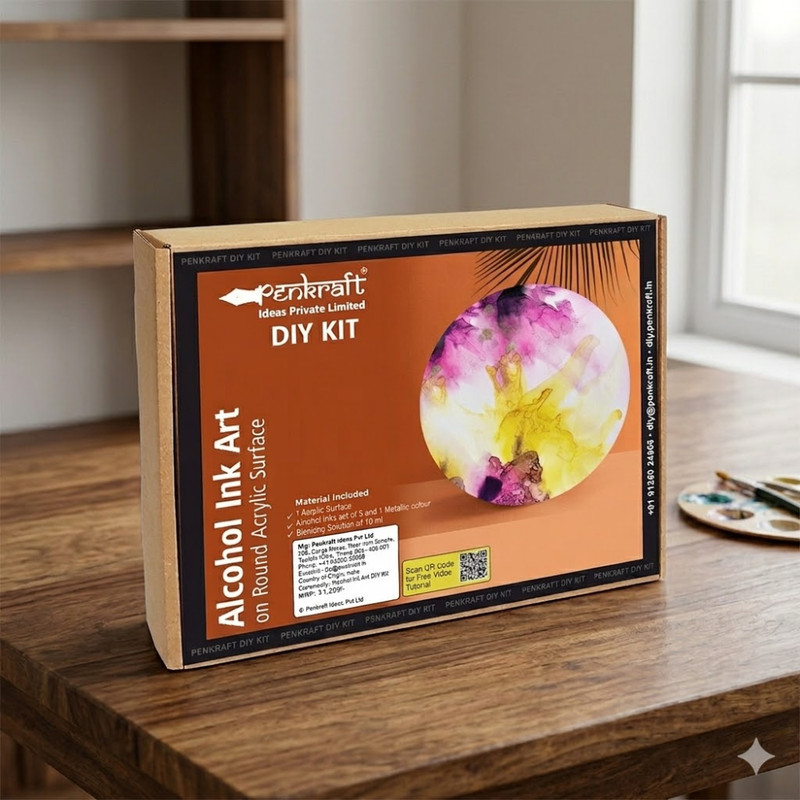 Alcohol Ink art on Acrylic Surface DIY Kit