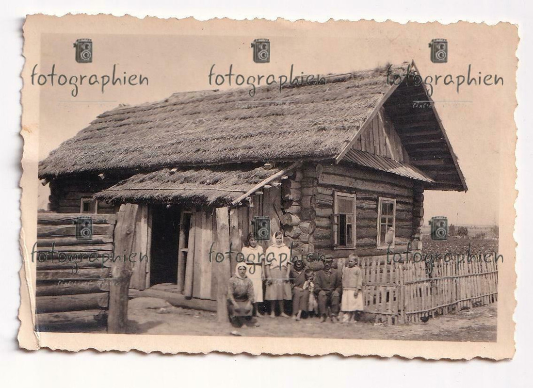 org. Foto Russland Bevölkerung Bauern Dorf 1941