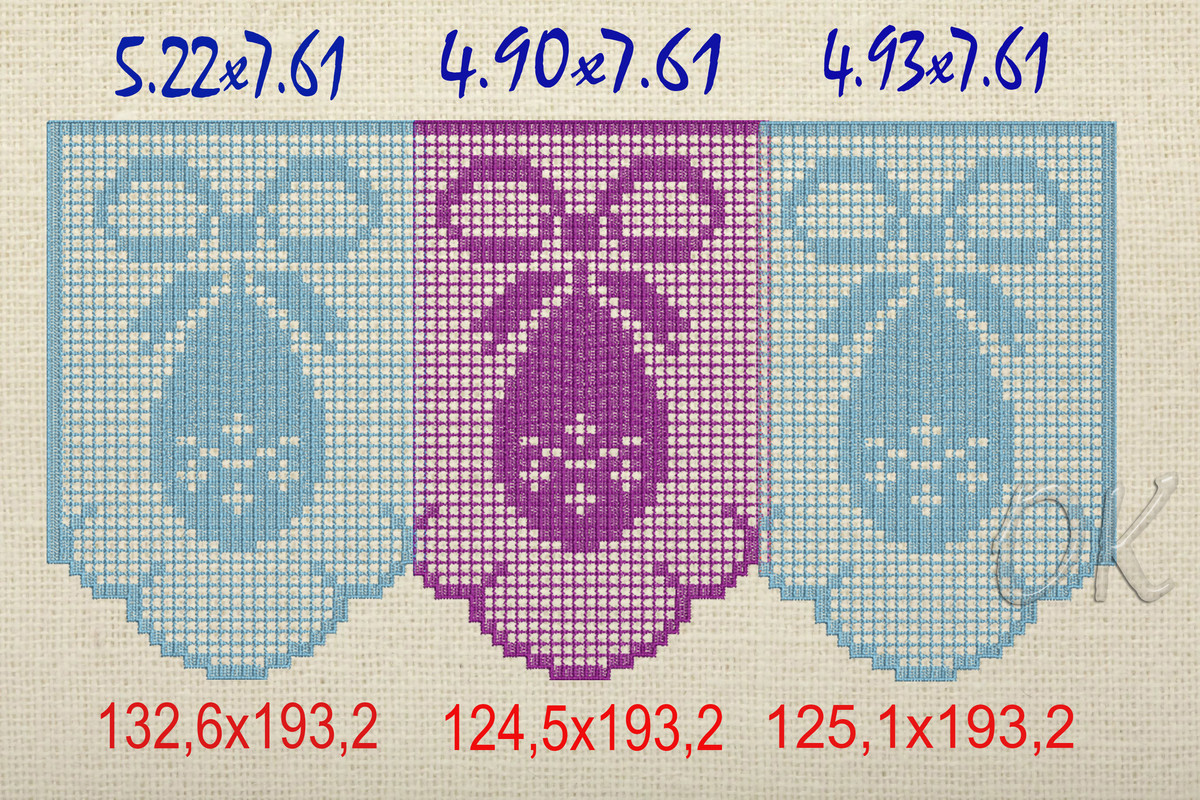 размеры каймы