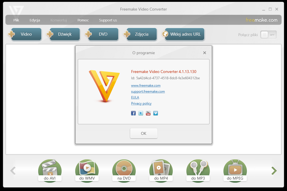 Programy Freemake Video Converter Gold 4.1.13.130 (x32/x64)[PL][Full