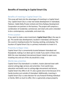 Benefits of investing in Capital Smart City