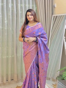Traditional Banarasi Silk Saree Draping Style