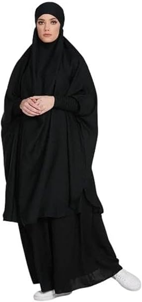 FASHION Women Muslim Two-Piece Prayer Dress Abaya