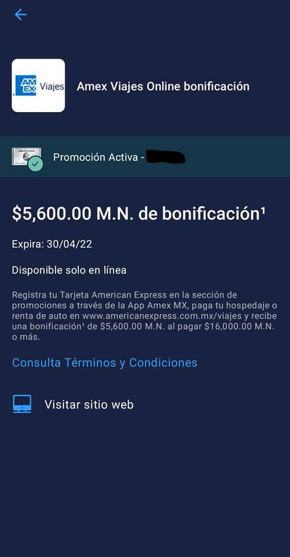 AmEx: bonificación de 5,600 con un gasto de 16,000 en viajes AmEx 