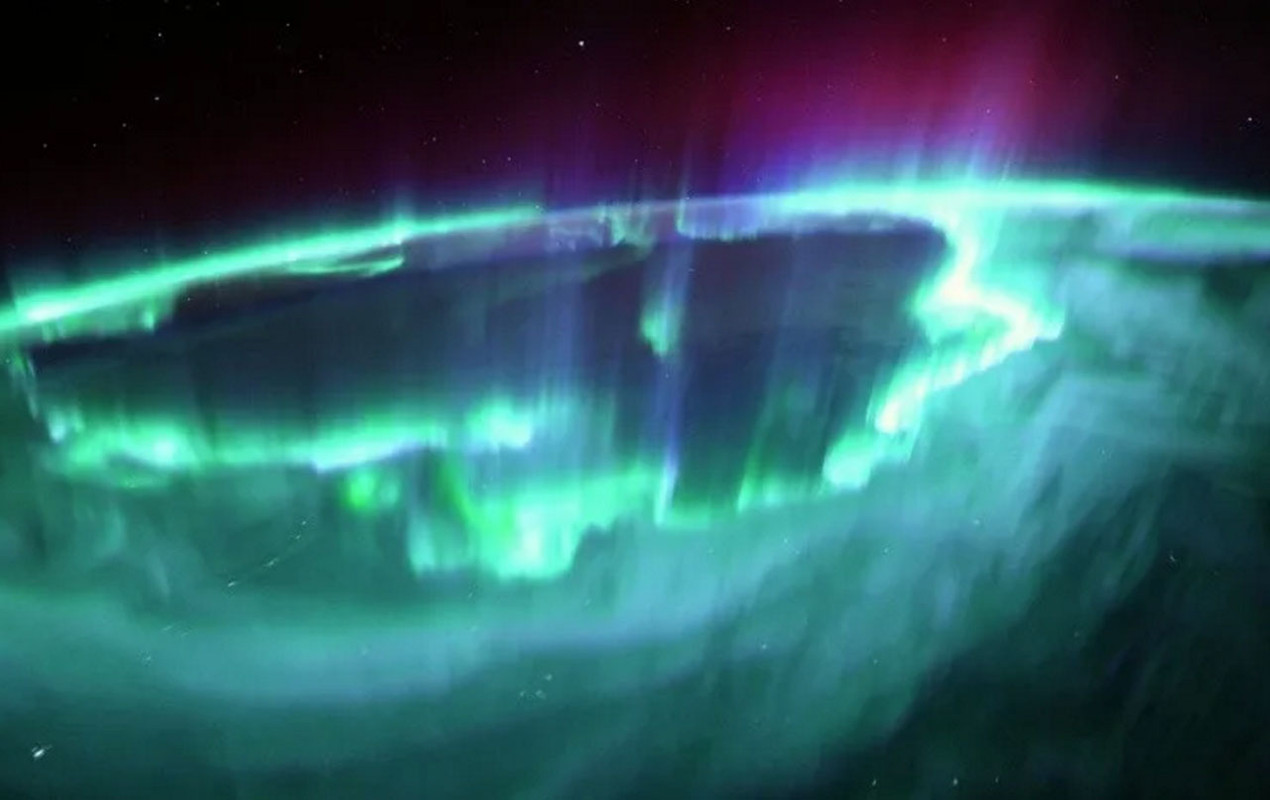 Radiante aurora boreal es captada por la NASA desde el espacio por astronauta