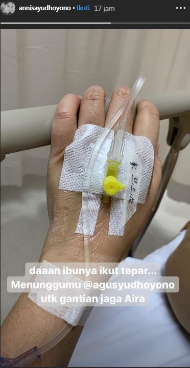 Unggahan Annisa Yudhoyono di Instagram. Istri AHY kelelahan hingga harus di rawat