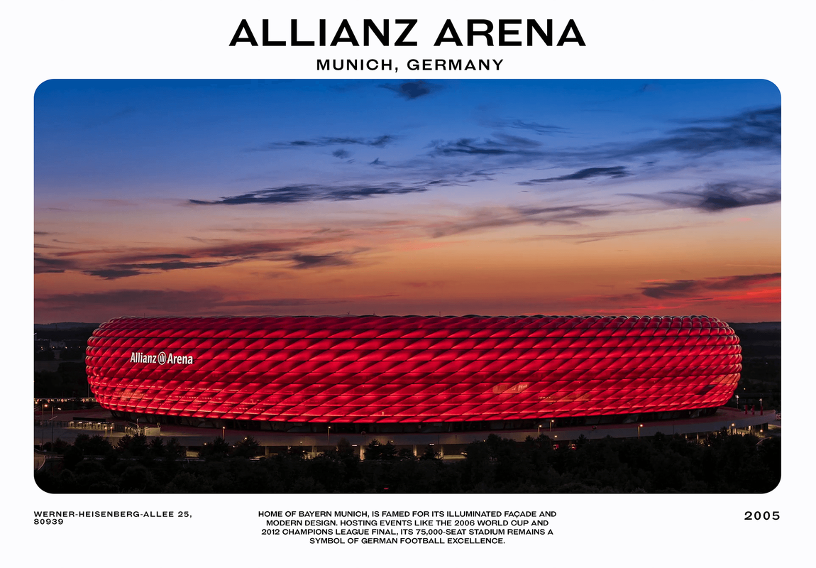 FC Bayern Munich - Allianz Arena - Print – Niall Guite - Art with a