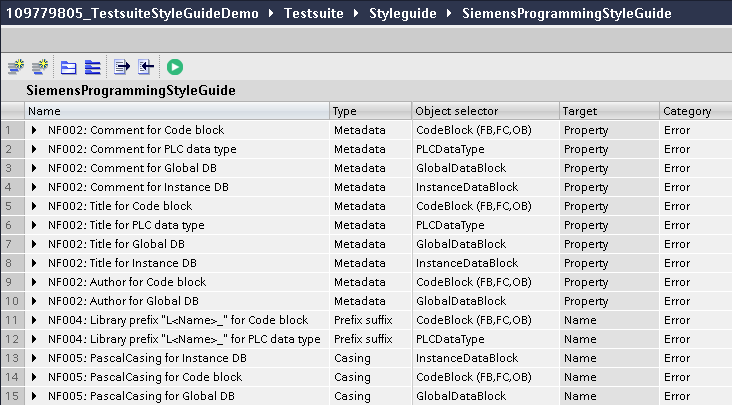 Test Suite Advanced: Example for checking TIA Portal Test Suite Advanced: Example for checking TIA Portal