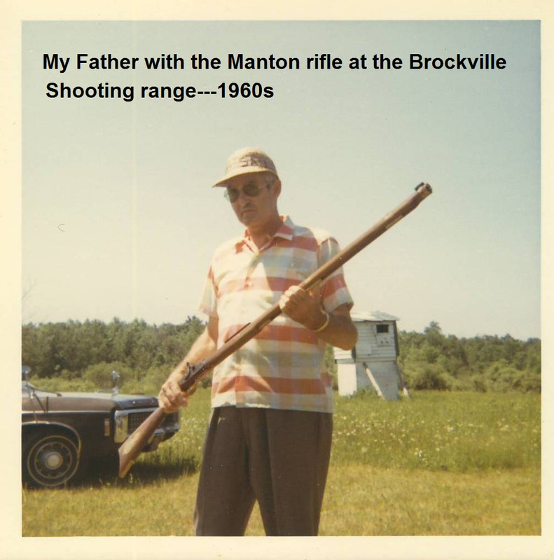 J.Ronald Mills at shooting range in Brockville Ontario-with Manton percussion rifle