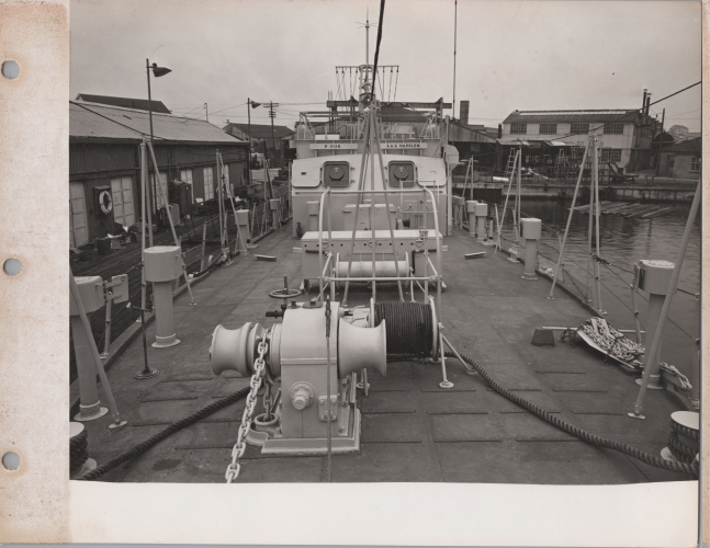 SAS Haerlem P3126 forward deck looking aft 24th Nov 1958