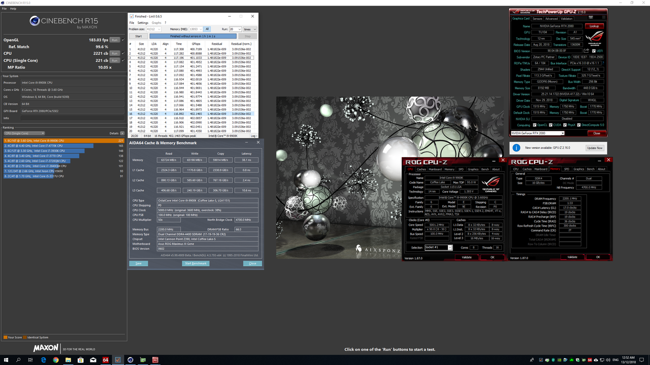 LinX 0.6.5 Pass OC Success @5G AVX Offset 3 DDR4-4400C17-19-19-3