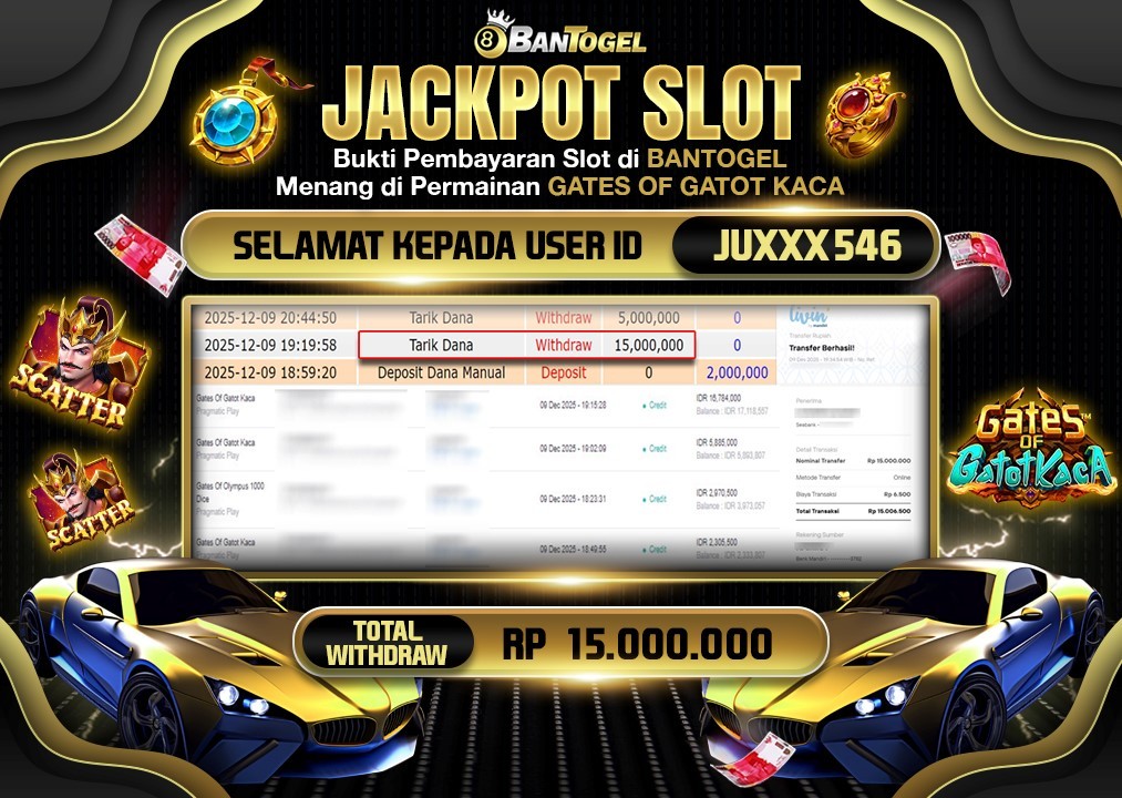 BUKTI JACKPOT LUNAS BANTOGEL