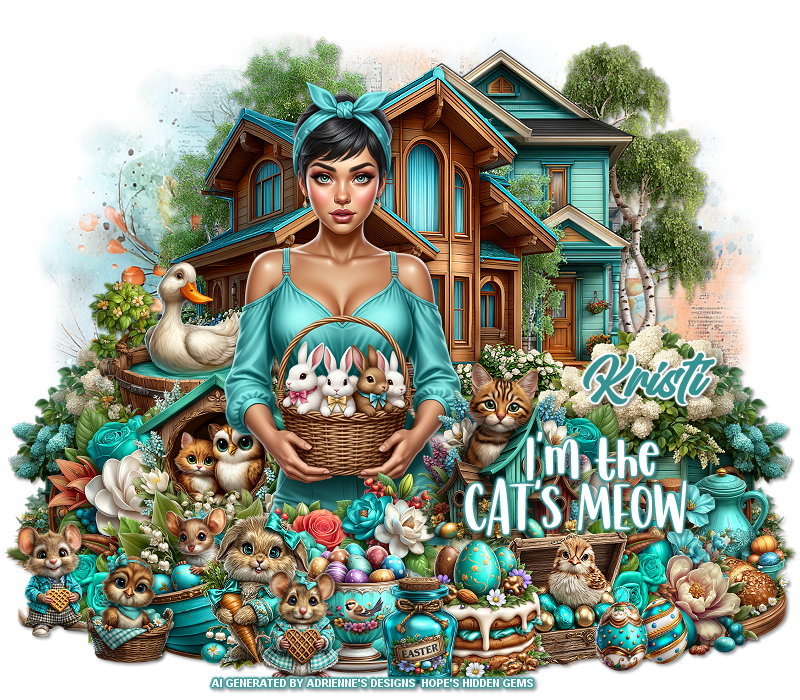Kristi Cats Meow Easter Garden
