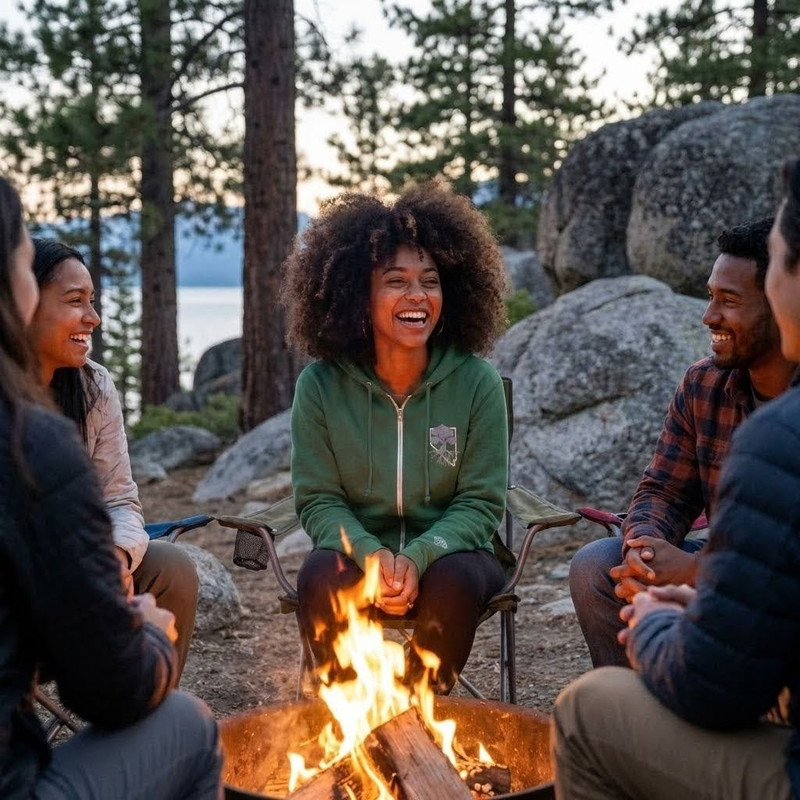 Campfire at Lake Tahoe