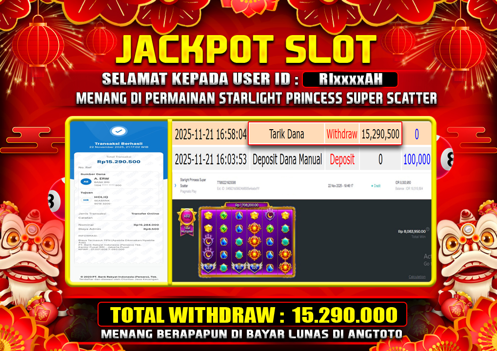 BUKTI JACKPOT LUNAS ANGTOTO