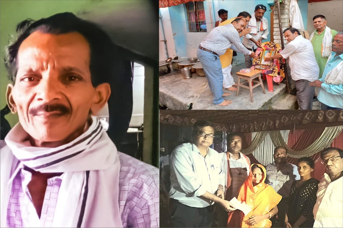 तंगहाली के चलते दिवंगत हुए ओमप्रकाश‌ शर्मा के परिवार की सहायता के लिए आगे आया मोदनवाल समाज