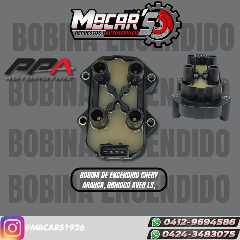 BOBINA DE ENCENDIDO CHERY ARAUCA ORINOCO AVEO LS 