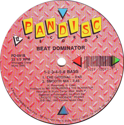 13/04/2023 - Beat Dominator – 1-2-3-4-5-6 Bass (Vinyl, 12, 33 ⅓ RPM)(Pandisc – PD-091)   1992 R-127461-1230917906