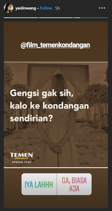 tulisan Yeslin Wang soal kondangan