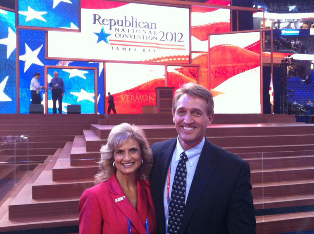 Jeff Flake with his wife