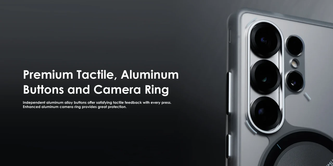 Husa pentru Samsung S25 Ultra, Aulumu Frosted, TPU rezistent, Compatibila MagSafe, Efect fosforescent, Protectie Camera, Butoane aluminiu, Racire activa CoolHyper, Protectie premium, Gri/Transparent S25U TPU 1 4