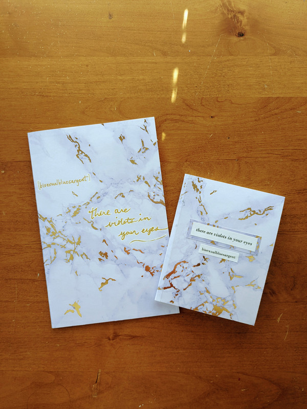 folio letter (left) and quarto letter (right), bisexualbluesargent violets