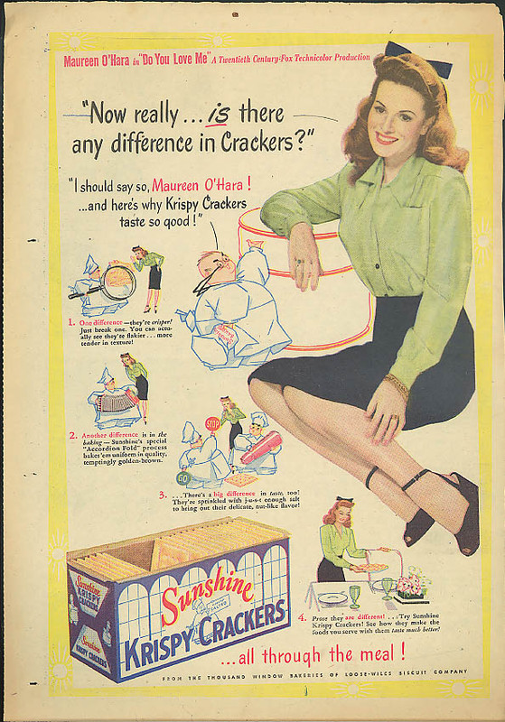 maureen_o_hara_sunshine_krispy_crackers_1946