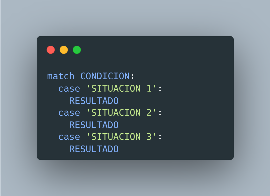 Estructura del condicional match - case