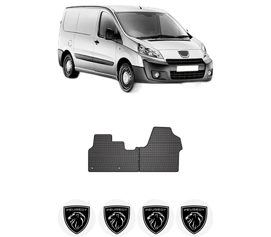 Set covorase presuri PEUGEOT EXPERT Van (VF3A_, VF3U_, VF3X_) din 2007-2016, auto, din cauciuc thermoplastic, 4 Stickere auto cu PEUGEOT