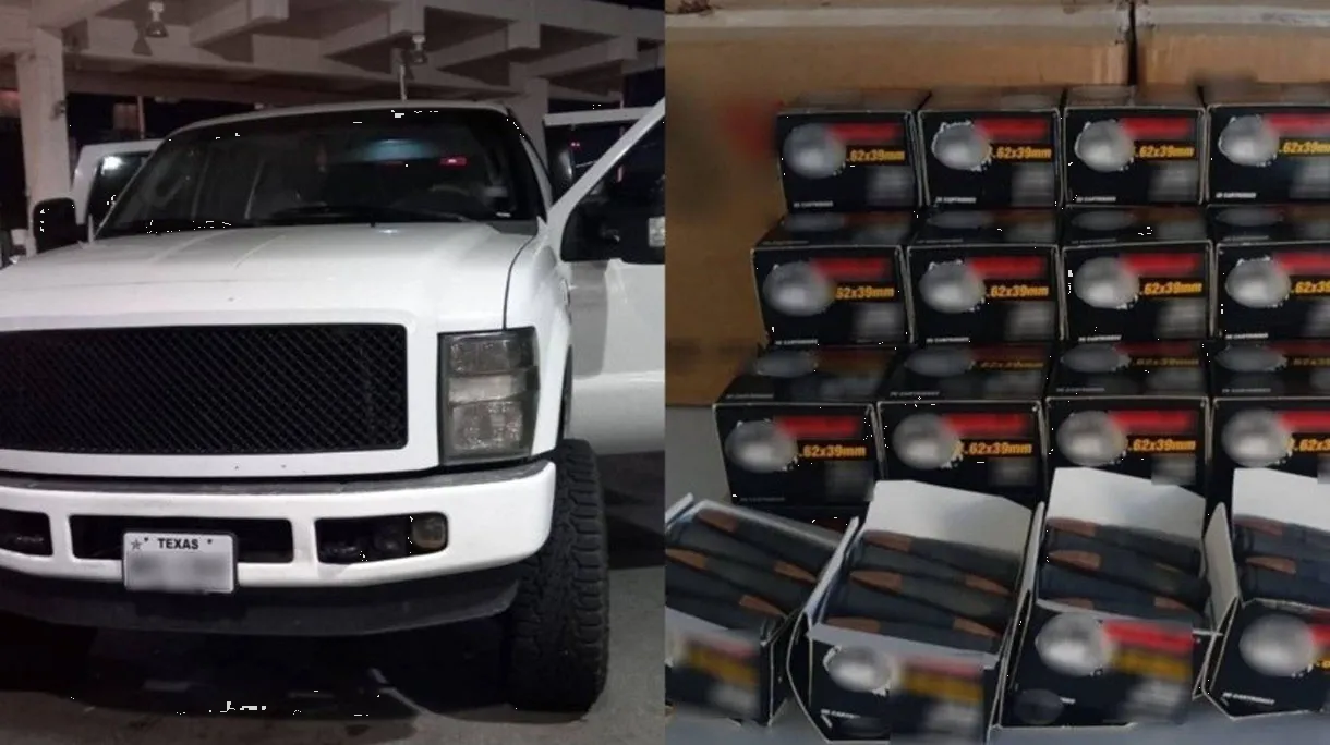Hombre intentó cruzar 7 mil cartuchos de AK-47 a México