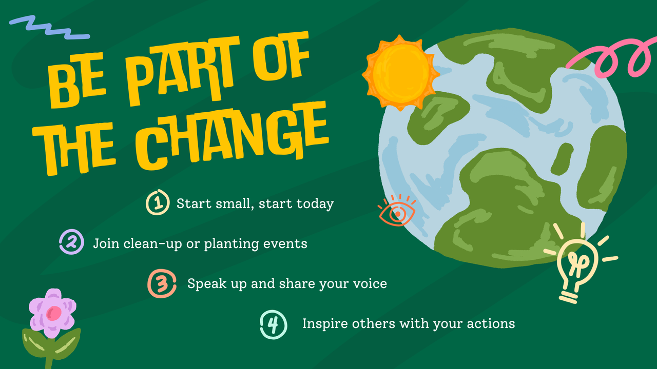 Green and Yellow Illustrated Earth Day Presentation