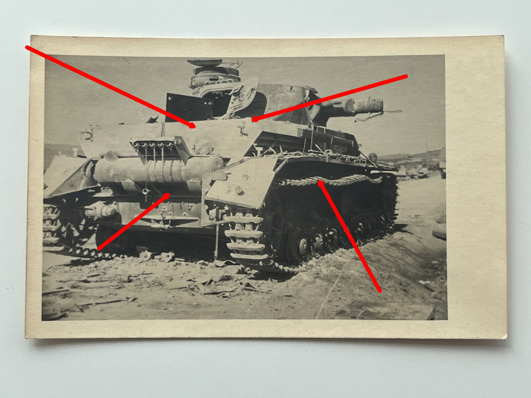 Foto Griechenland, Gebirgsjäger, Metaxas Linie, Panzer IV, TOP Aufnahme