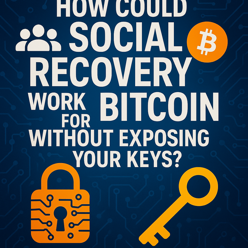 How could social recovery work for Bitcoin without exposing your keys?