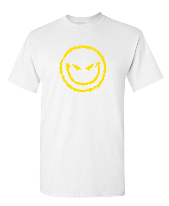 Evil Smile Face Sarcastic Humor Graphic Novelty Funny T Shirt Unisex Graphic detailed image 17