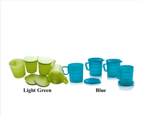 Tupperware Blossom Mugs & Seals 350ml (4 pcs)
