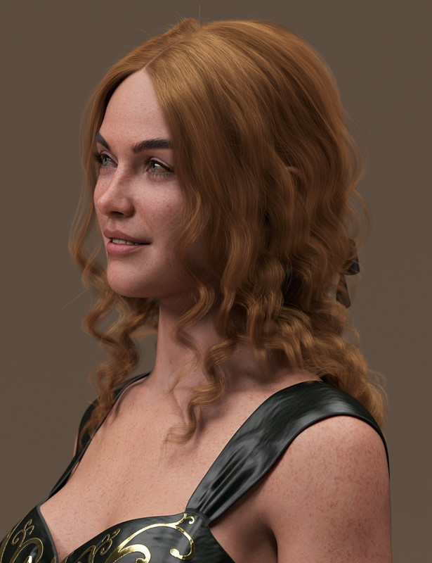 Relaxed Curls Style Hair for Genesis 9
