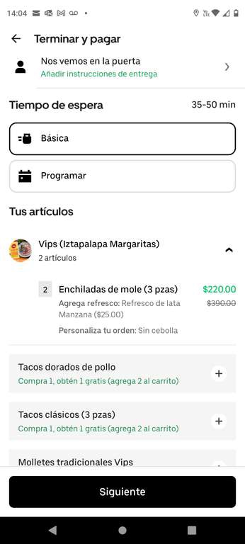 Uber Eats: comida Godin barata por $120 pelucholares pidiendo en vips