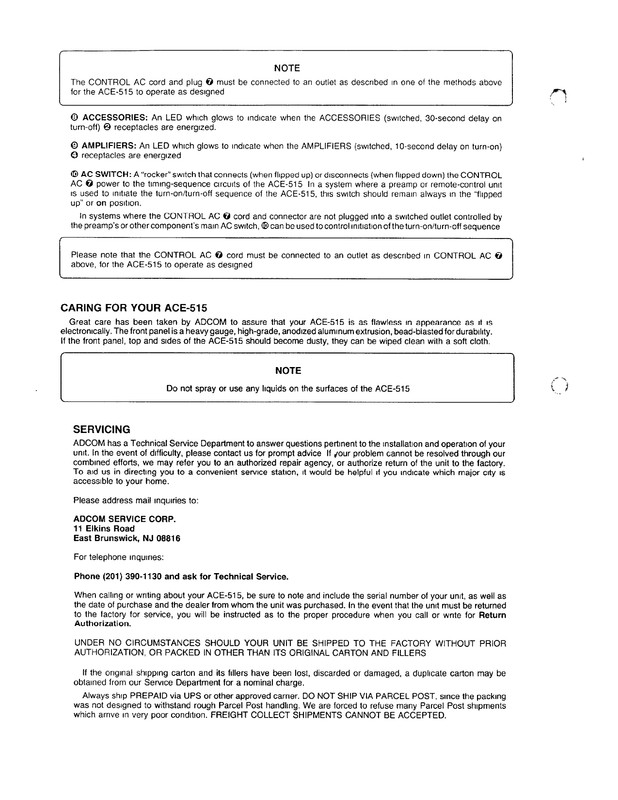 Adcom ACE 515 en - Page 6