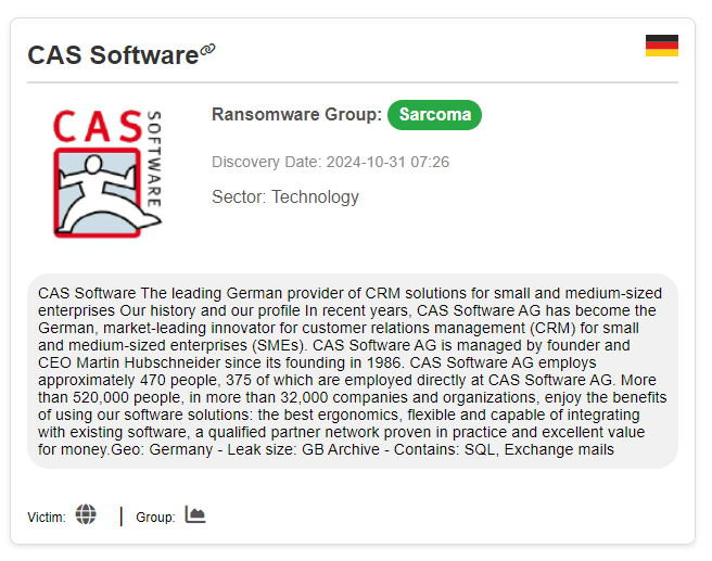 CAS Software Opfer von Ransomware